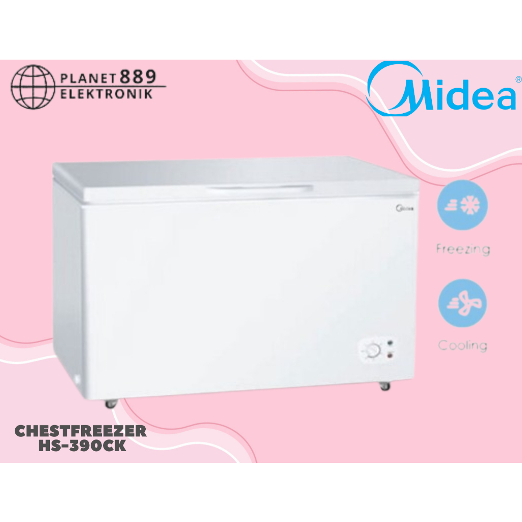 Midea HS-390CK Chest Freezer 300 Liter Freezer Box Lemari Es Pendingin Pembeku Makanan