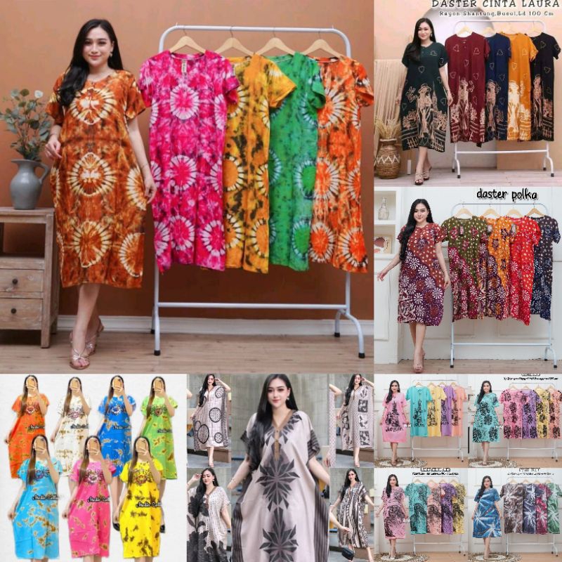 Daster 100ribu dapat 4pcs daster standart daster jumbo aneka motif kekinian terbaru daster ibu ibu
