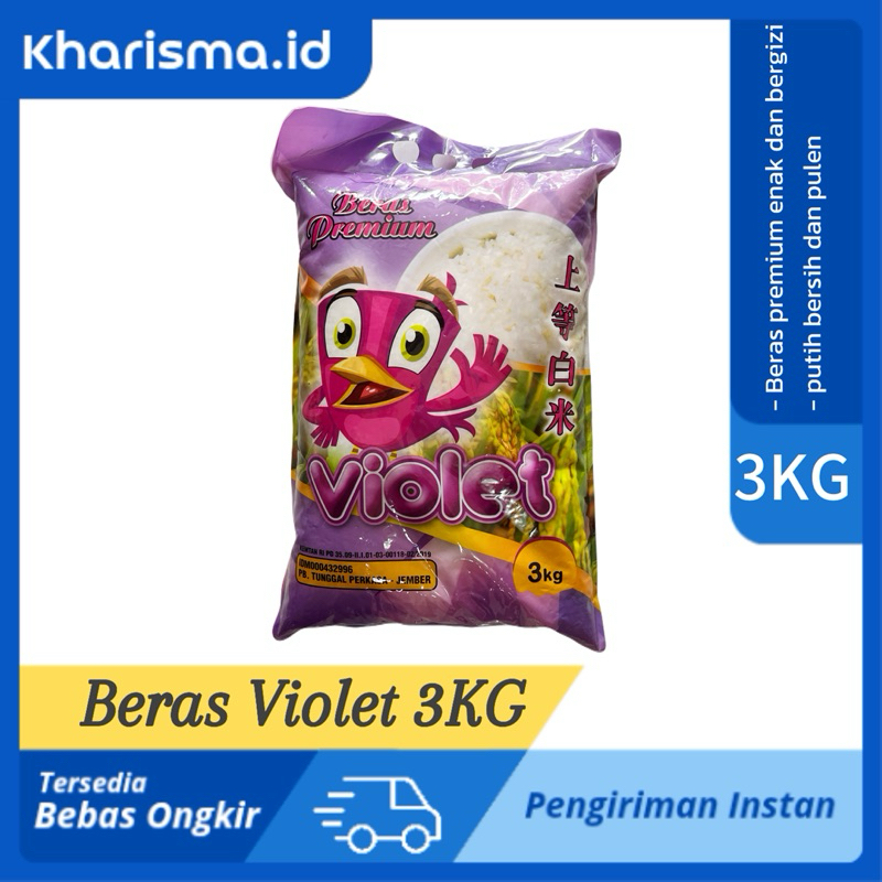 

BERAS VIOLET 3KG | MURAH PROMO | beras dengan kemasan 3kg kwalitas premiuml