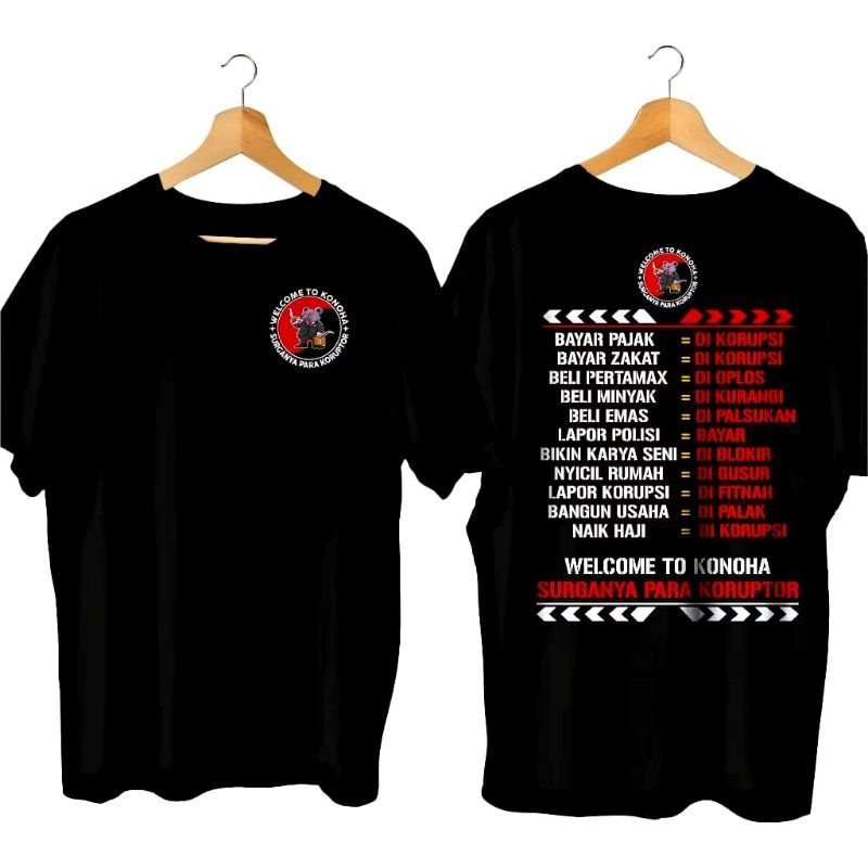 Kaos Distro KATA KEREN WELCOME TO KONOHA