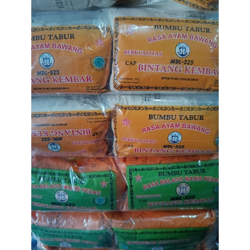 

BUMBU BINTANG KEMBAR MDL-525 KEMASAN PACK(12PCS)