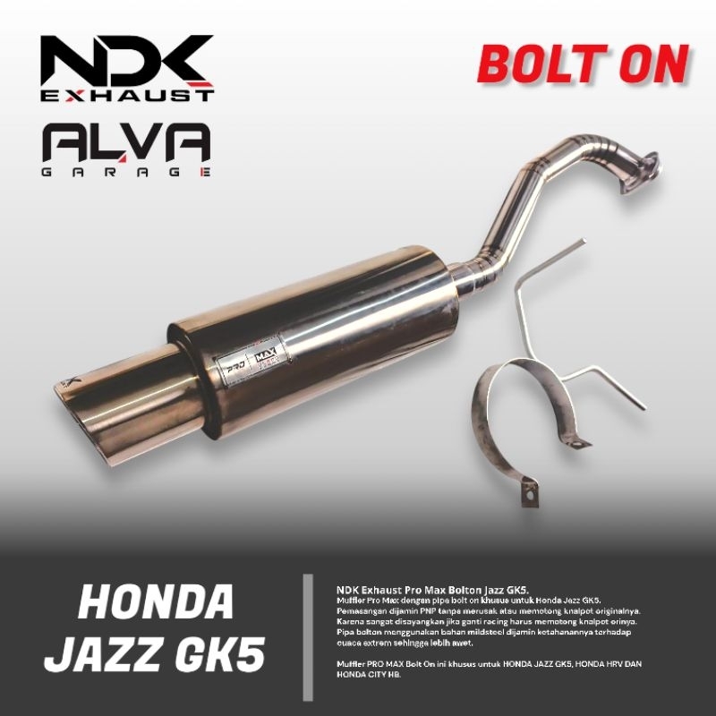 NDK Muffler Pro Max Bolton Jazz GK5 Racing Knalpot Mobil Racing NDK Knalpot Racing Mobil Jazz GK5 me
