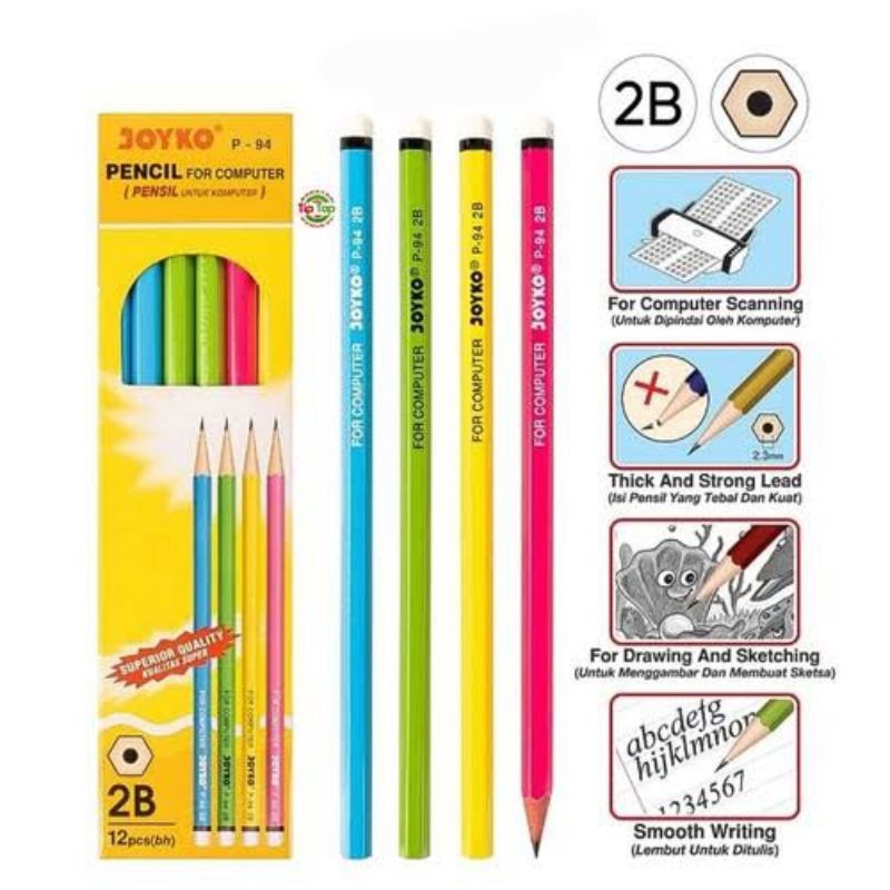 

(ECER) Pensil JOYKO P-94 2B pencil for computer