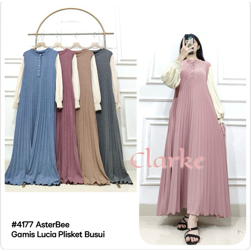 GAMIS PLISKET PREMIUM BY CLARKE / GAMIS BUSUI CLARKE/ GAMIS KNIT BY CLARKE