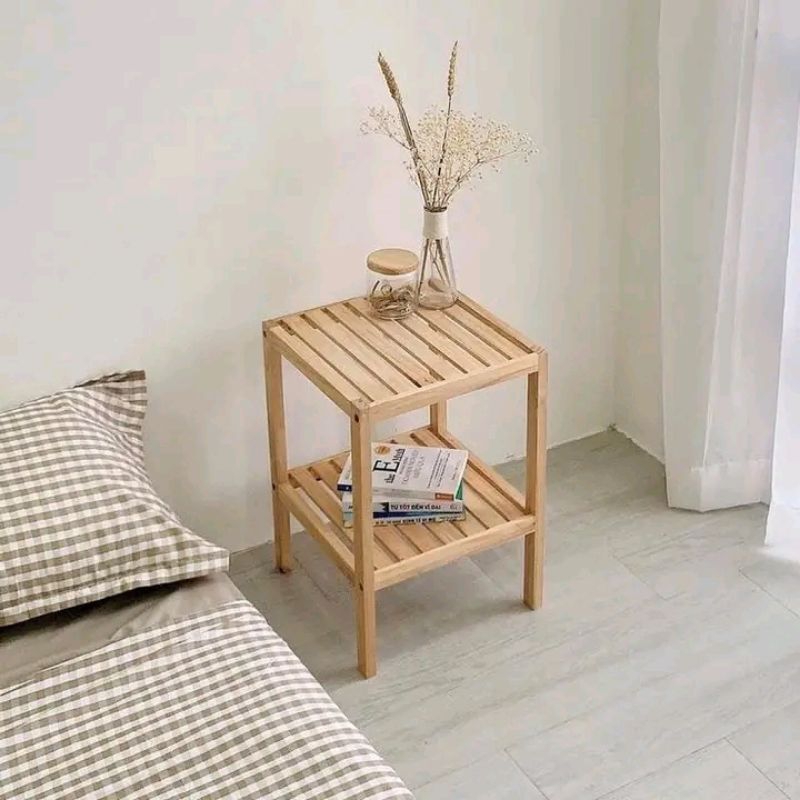 Meja Sudut Kayu Mahoni Meja Kamar Serbaguna