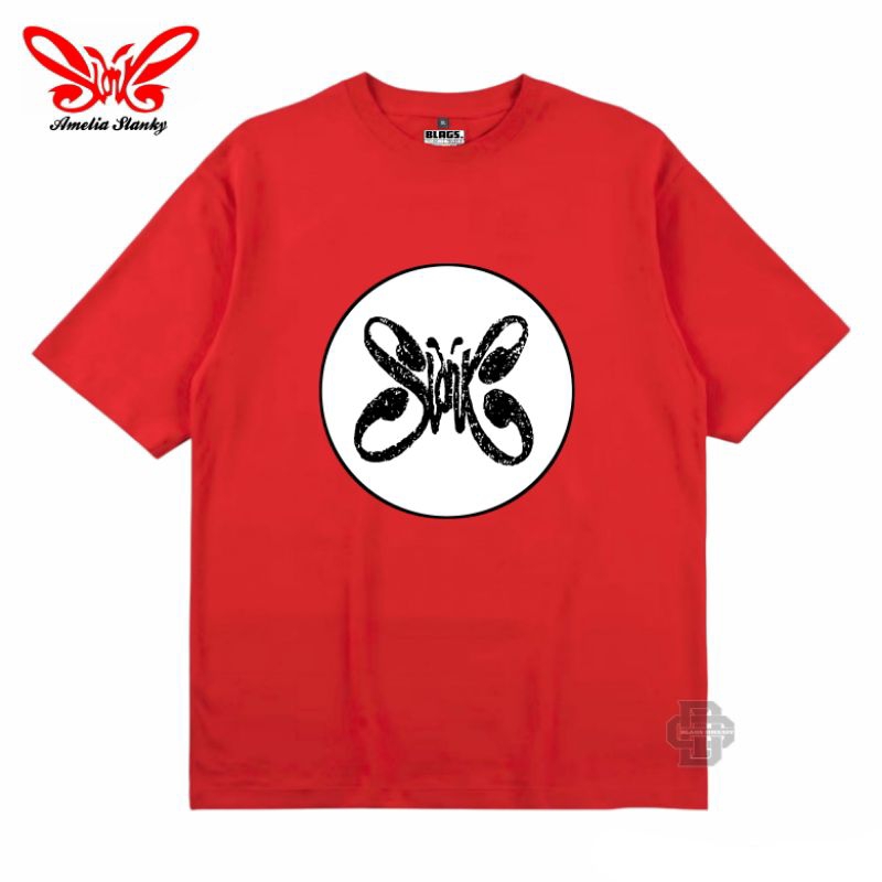 KAOS SLANK ANAK MAMI  - TSHIRT SLANK - KAOS SLANK ORIGINAL SLANKERS LENGAN PENDEK HITAM UNISEX -  KA