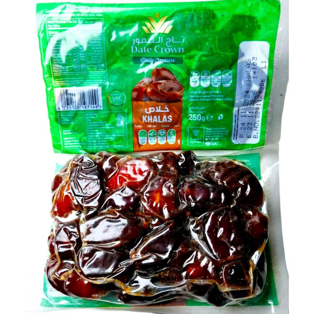 

Kurma Date crown khalas 250gr termo / Kurma Madu