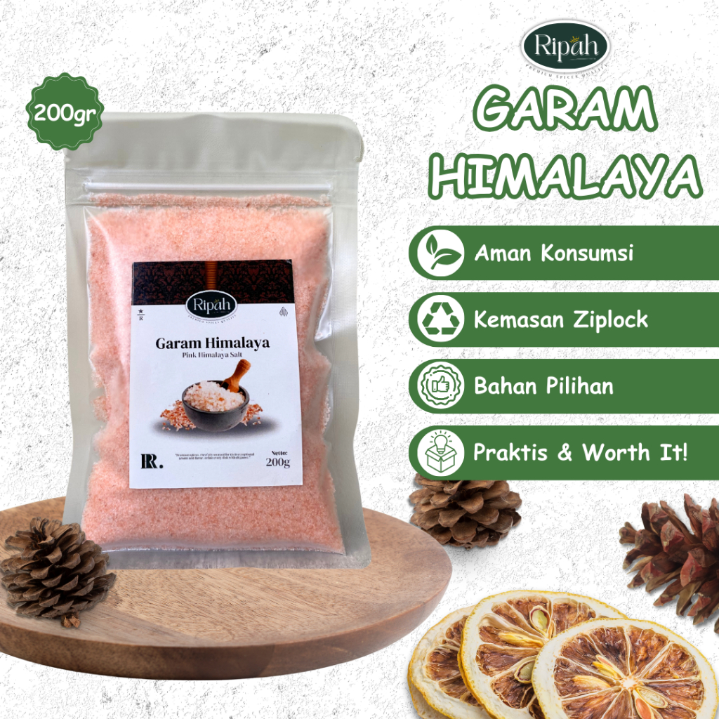 

200gr Garam Himalaya / Pink Himalaya Salt / Rempah / Ripah Rempah PREMIUM QUALITY