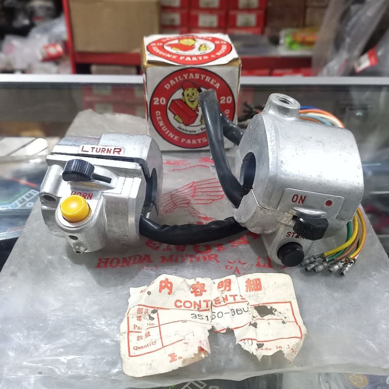 SWITCH LIGHT WINKER SAKELAR SAKLAR HOLDER LAMPU KANAN KIRI HONDA SUPERCUB C700 DOUBLE STARTER ORIGIN