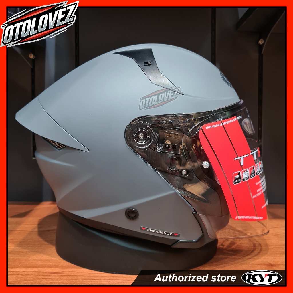 HELM KYT TTR JET SOLID GREY DOFF EQRS SYSTEM