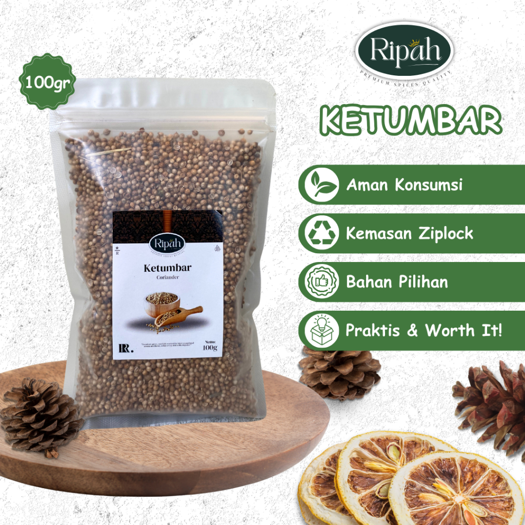 

100gr Ketumbar Coklat / Ketumbar Butek Busem / Coriander / Rempah / Ripah Rempah PREMIUM QUALITY
