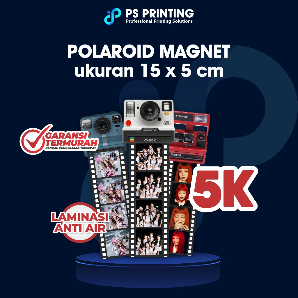 CETAK FOTO POLAROID MAGNET ANTI AIR TANPA MINIMAL ORDER