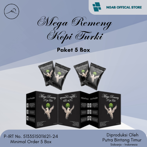 

MEGA REMENG - Kopi Turki Paket 5 Box (25 Sachet) Original