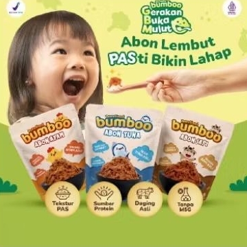 

Bumboo Abon Anak MPASI Abon Sapi/Abon Tuna/Abon Ayam/NON MSG /Tanpa Gula sehat Aman MPASI