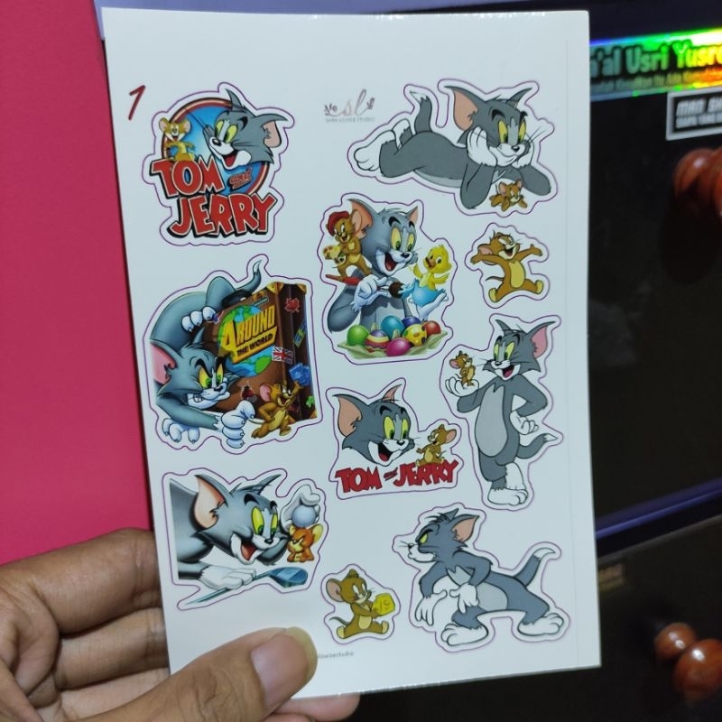 

Sticker Tom and Jerry 1 lembar ukuran A6