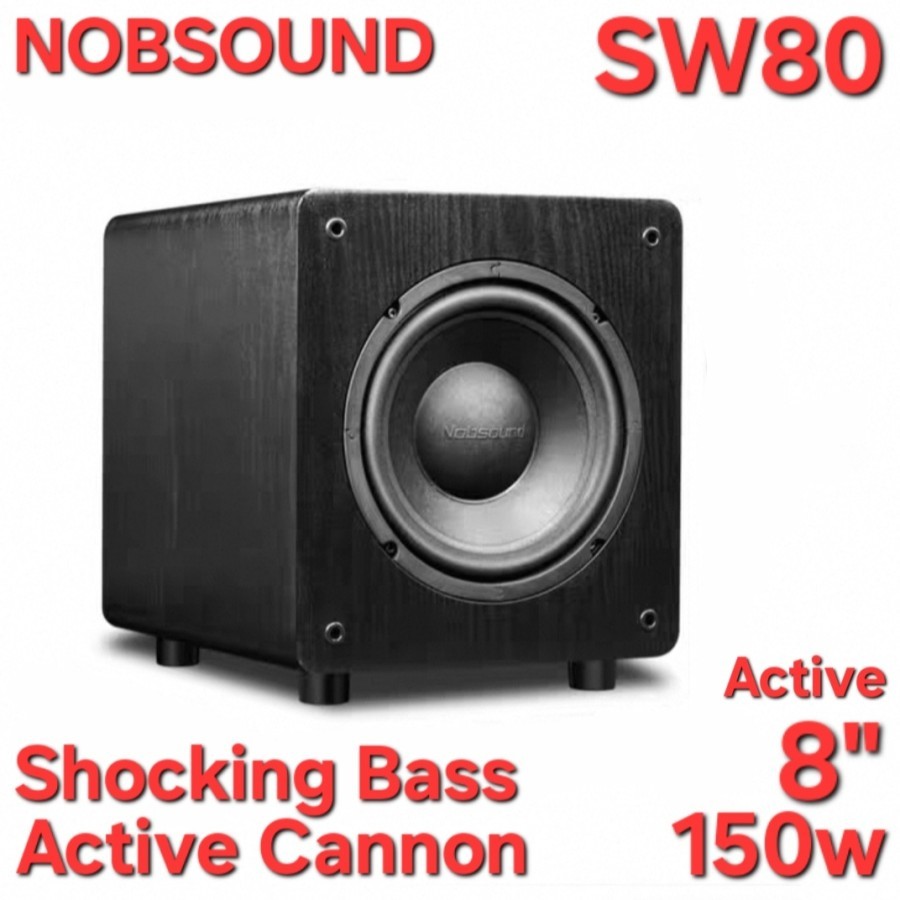 NOBSOUND SW80 ACTIVE Subwoofer 8" Speaker with Power Amplifier 150watt