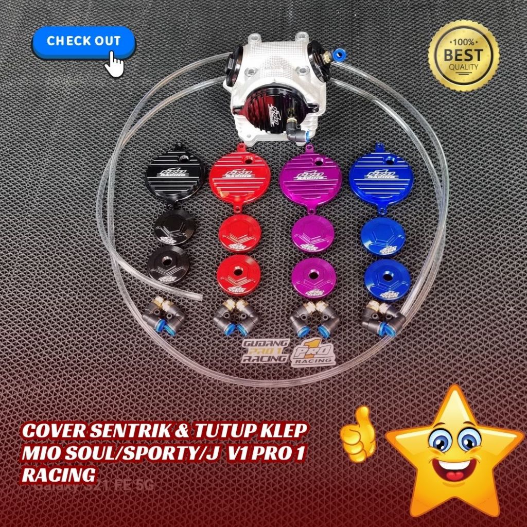 COVER SENTRIK + TUTUP KLEP MIO SOUL / MIO SPORTY PRO 1 RACING