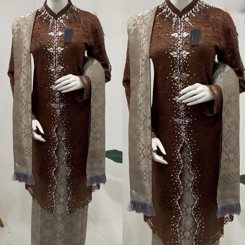 TERLARIS free hijab set kebaya brukat payet Lalisa//kebaya modern//kebaya ibu besan//kebaya