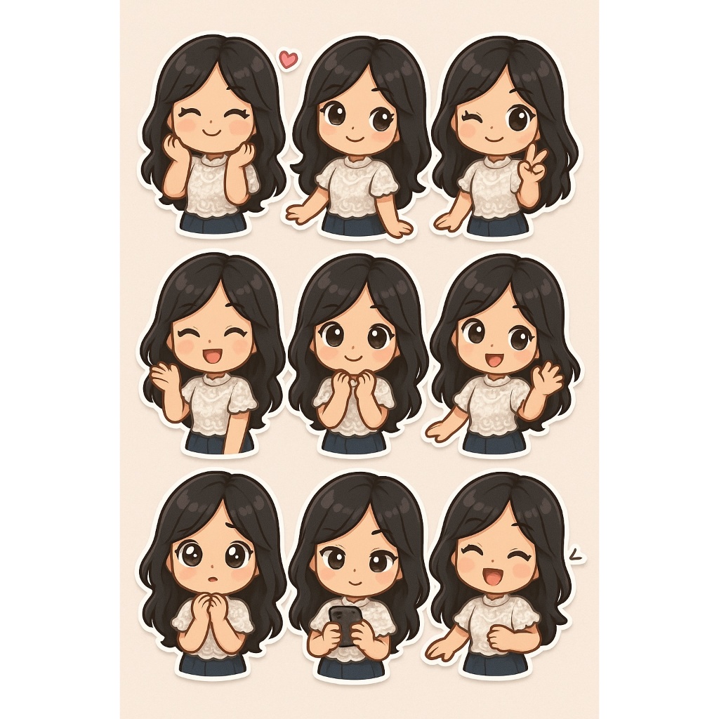[Murah] Jasa Edit Foto - Menjadi Stiker | Kawaii | Chibi | Anime