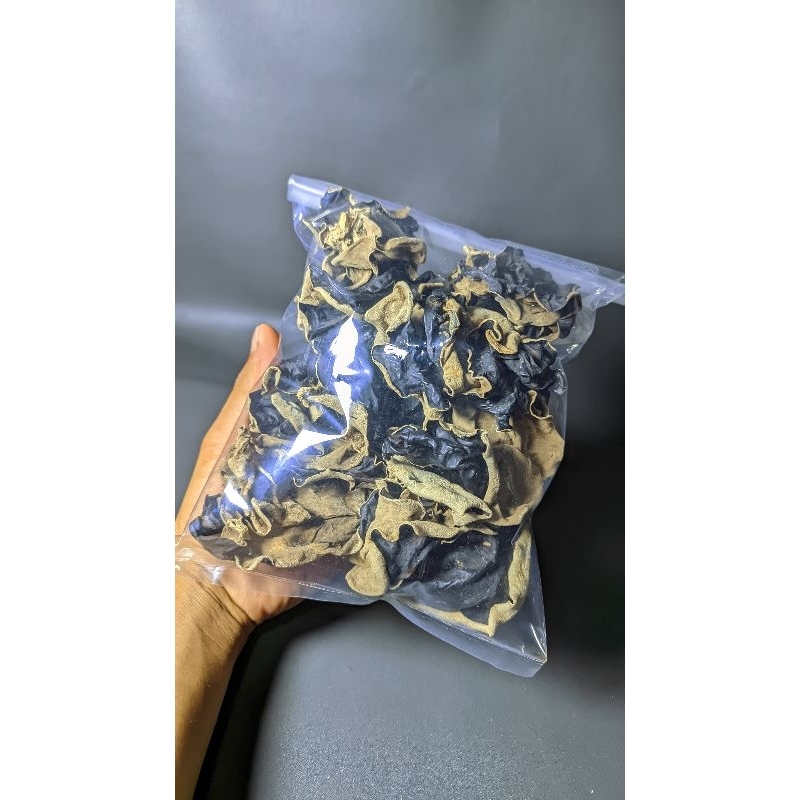

Jamur Kuping Kering Kualitas Grade A Super Kemasan 100 Gram