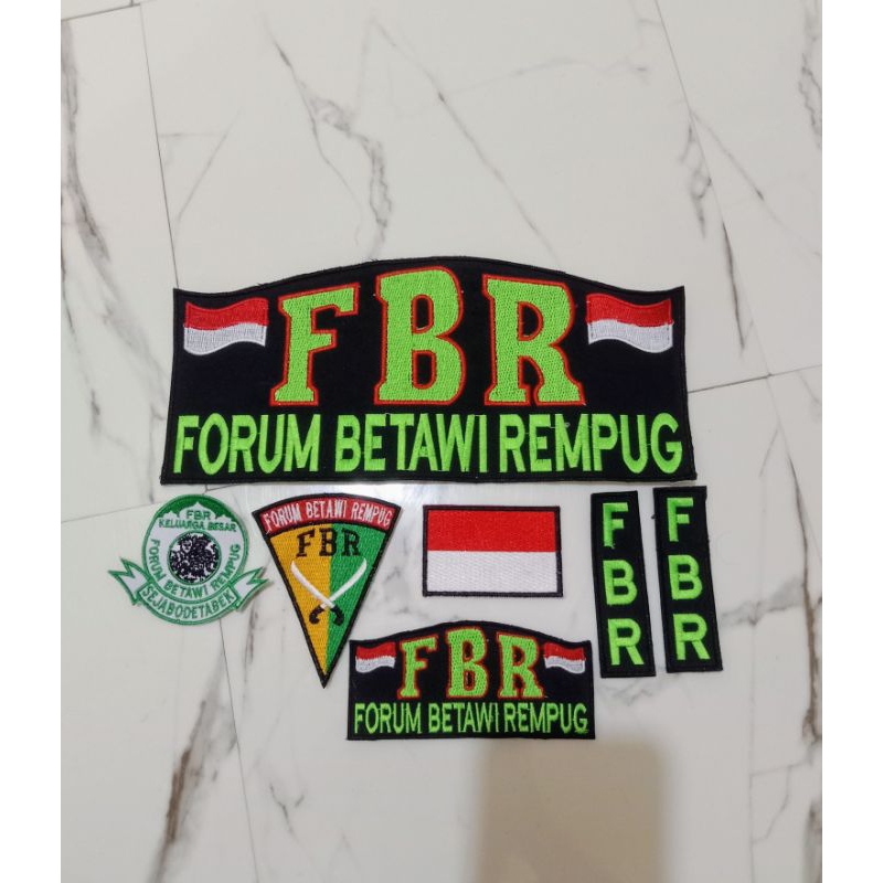 LOGO BORDIR FBR FORUM BETAWI REMPUG satu set