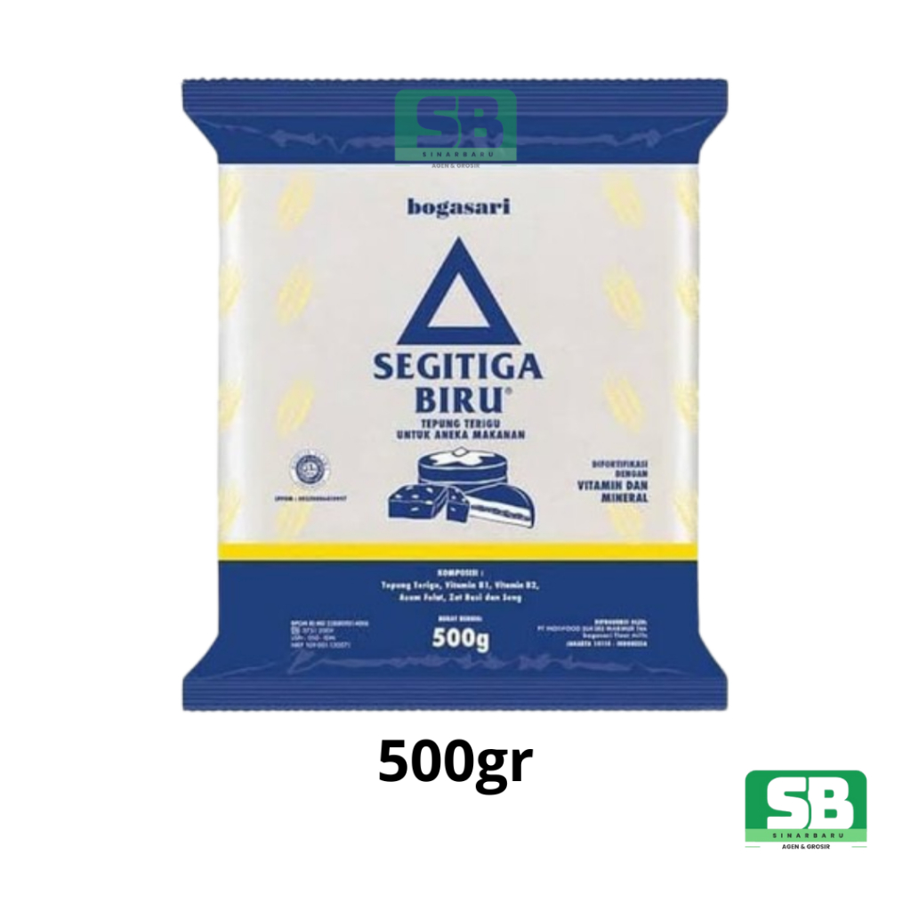 

Terigu Segitiga Biru Kemasan 500gr Bogasari