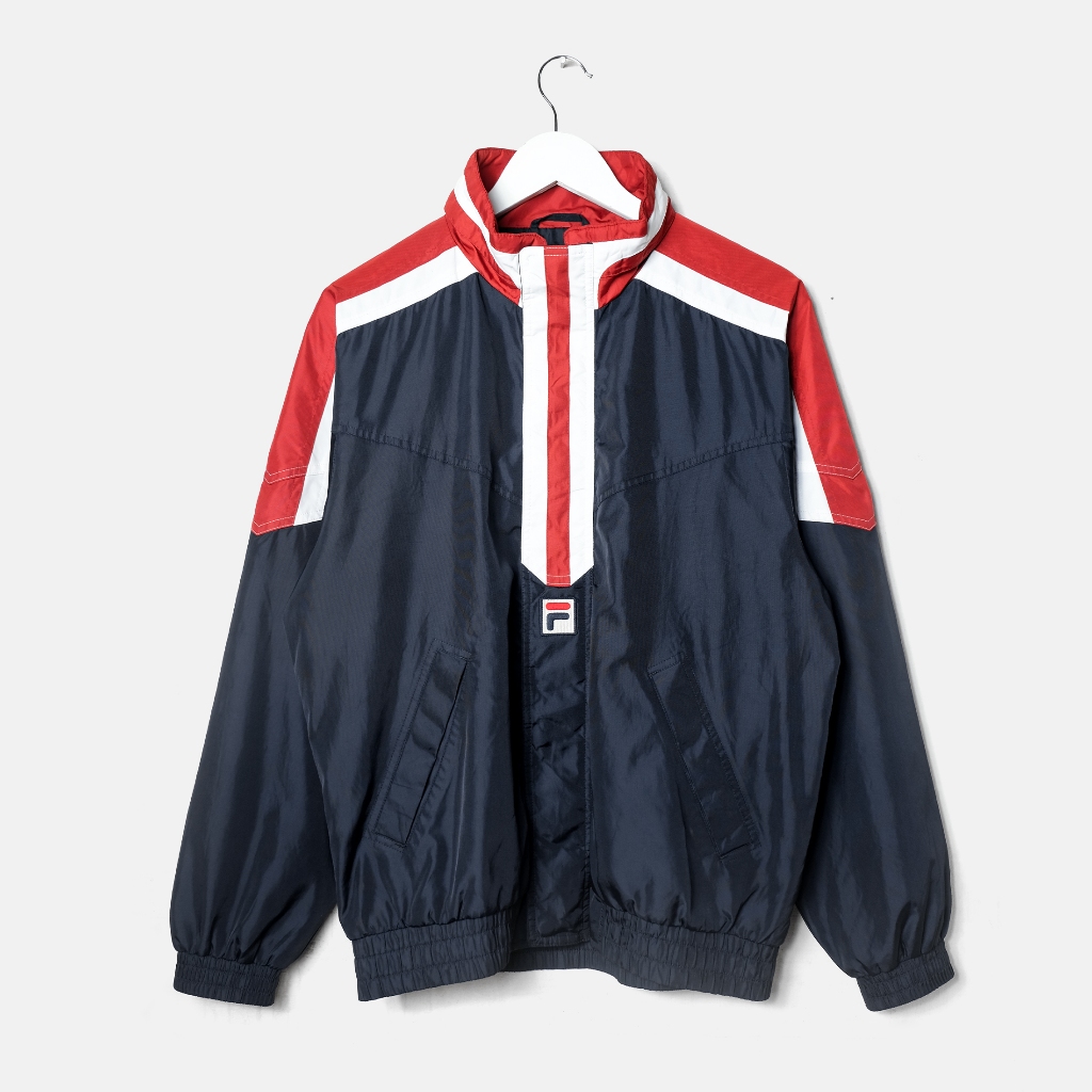 Fila Italia Vintage Color Block Windbreaker Jacket