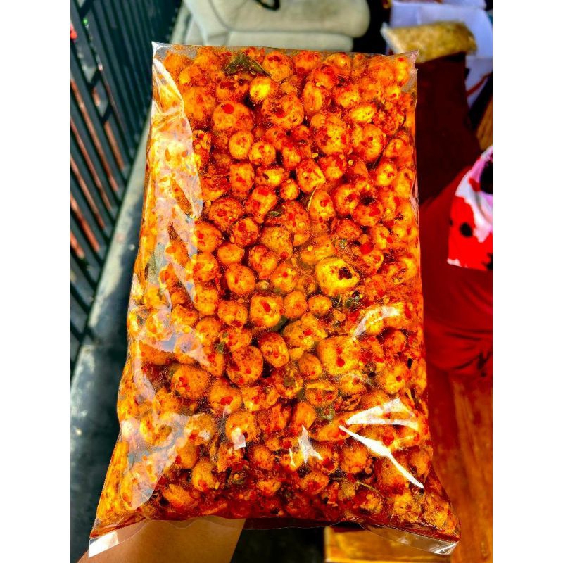 

Cimol 1KG bumbu rempah melimpah pedas daun jeruk