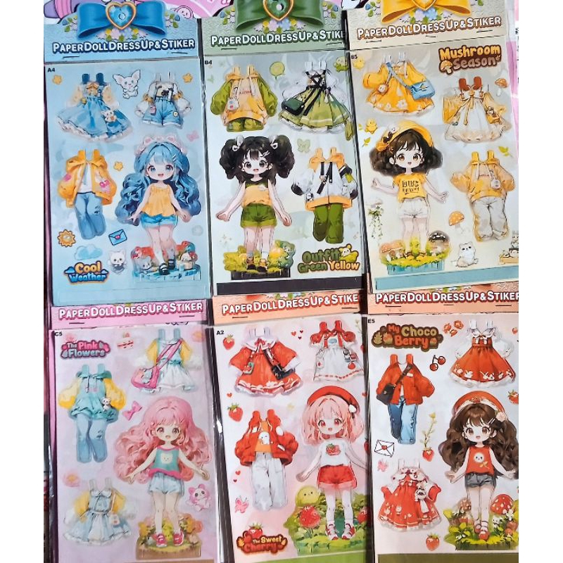 Paper doll dress up & Sticker