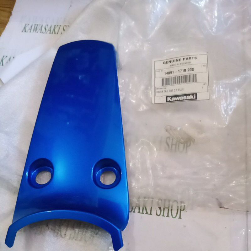 body ekor athlete ax125 biru cover tail kawasaki athlete biru original kawasaki