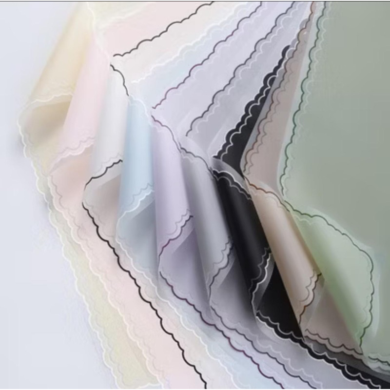 

KB017 Kertas Buket Bunga Varian List Cloud Awan Frame Transparan Flower Wrapping Paper Cellophane