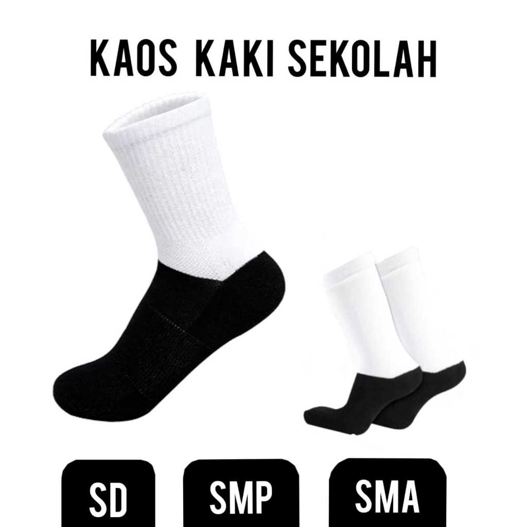 Kaos kaki sekolah anak SD SMP SMA kaos kaki anak laki laki perempuan