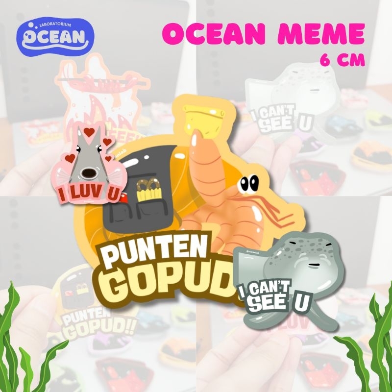 

Ocean Meme stiker die cut 6 cm | cute sticker ocean lab