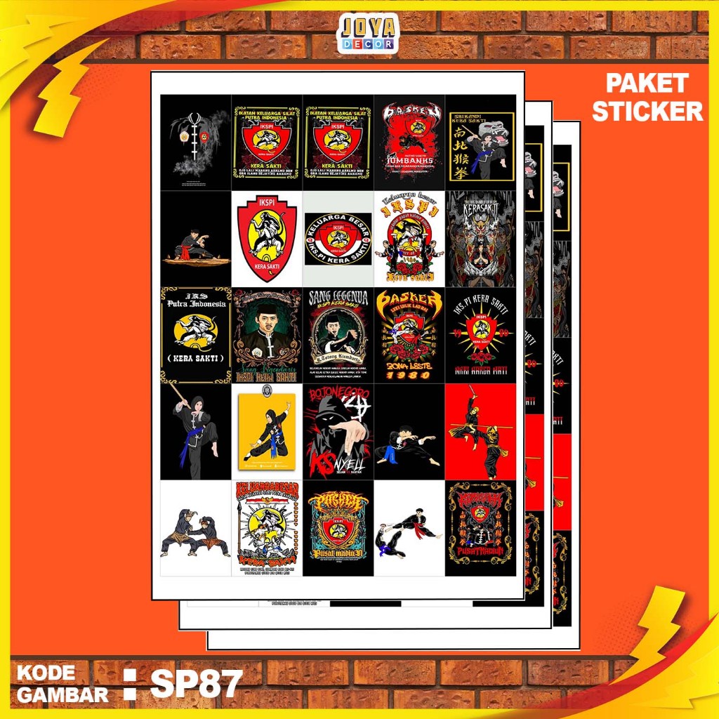 

GAMBAR STICKER KERA SAKTI / STIKER KERA SAKTI / PAKET STIKER KERA SAKTI PER 25 PCS / KODESP87