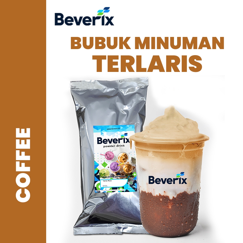 

BEVERIX Bubuk Sticky Milk Rasa Kopi Cappucino Powder Drink Dalgona Es Kentel 500 Gr