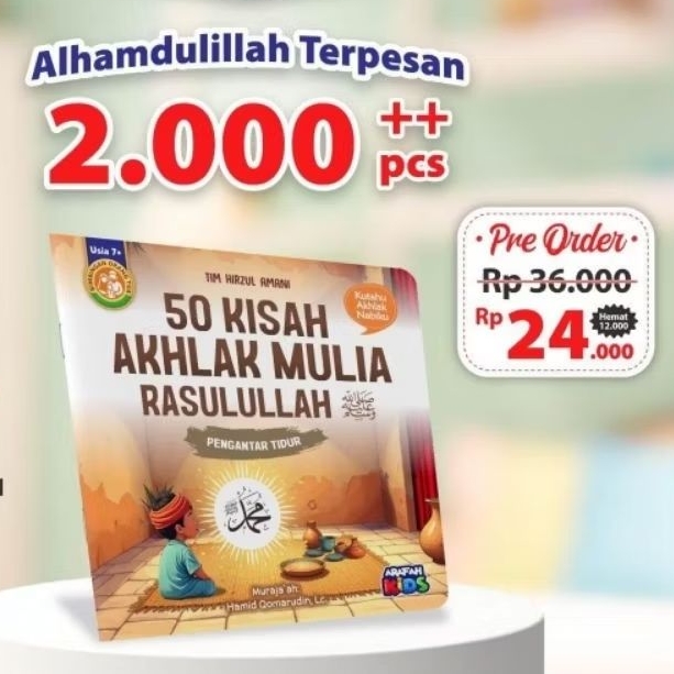 Buku 50 Kisah Akhlak Mulia Rasulullah Buku Cerita Pengantar Tidur Arafah Kids