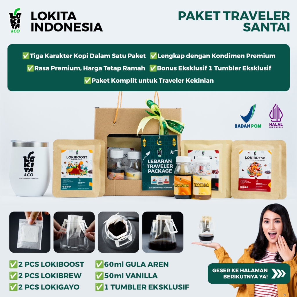 

LOKITA - Paket Kopi Drip Bag Traveler Santai (Coffee Drip Bag)
