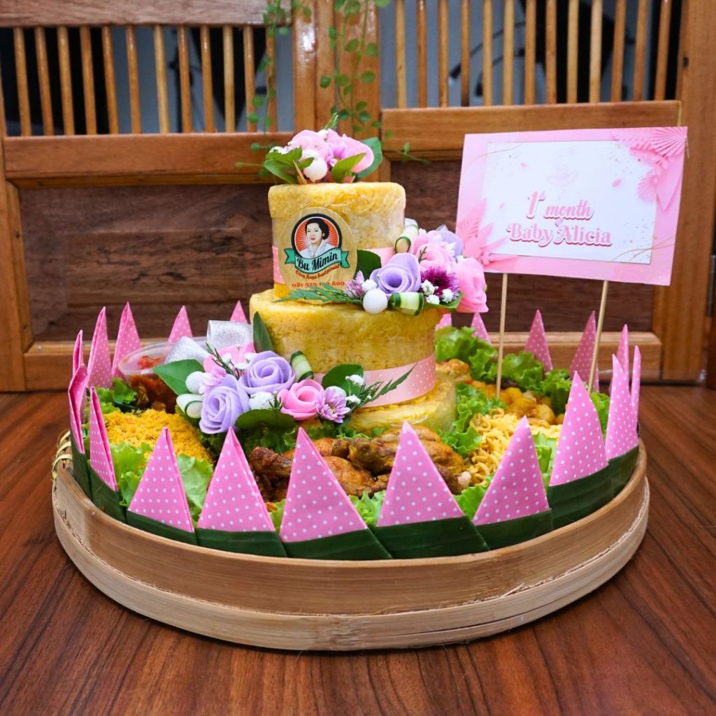 

Tumpeng Tampah IsiKomplit NasiKuning SyukuranUlangTahun