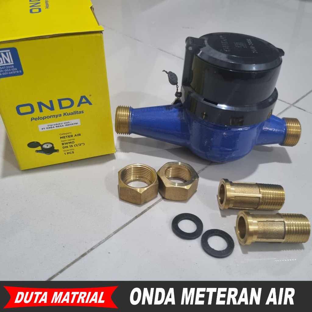ONDA Meteran Air Kuningan 1/2'' / Onda Water Meter Brass 1/2'' Untuk PDAM PAMSIMAS