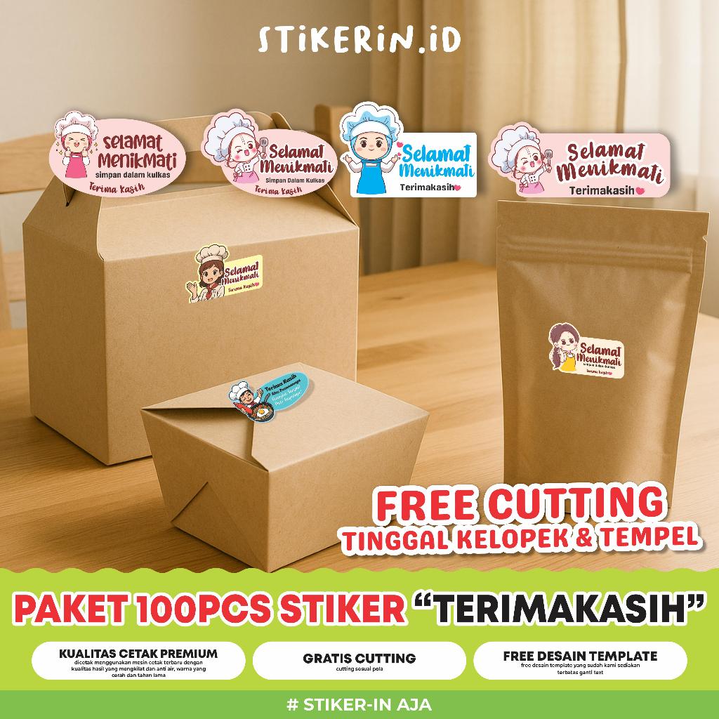 

READY STOK STIKER PAKET 100PCS TERIMAKASIH / STIKER TERIMAKASIH 100PCS / STIKER THANKYOU