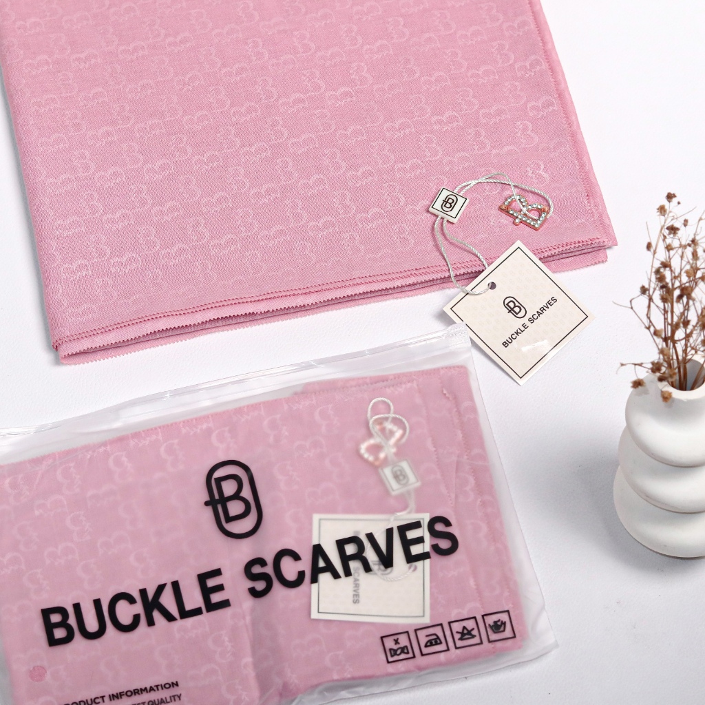 Hijab Segiempat Monogram Scramble Voile Square/ Jilbab Motif Monogram  Embosed Square