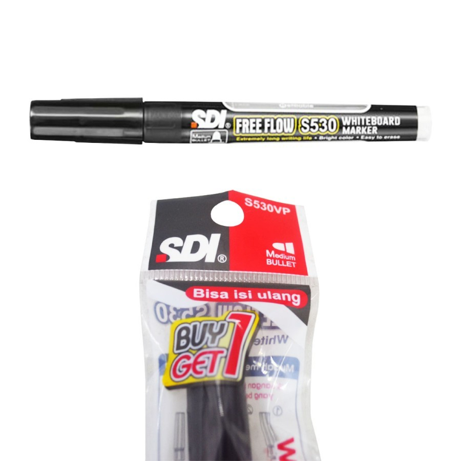 

SDI SPIDOL WHITEBOARD MARKER SDI S530VP BLACK FREE REFIL