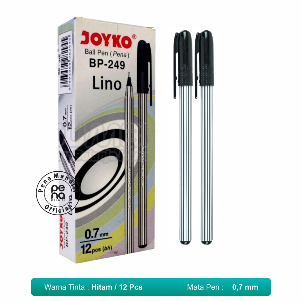 

pen LINO BP-BP-249 JOYKO/Pulpen Joyko hitam/ball pen/bolpoin/pena/alat tulis kantor