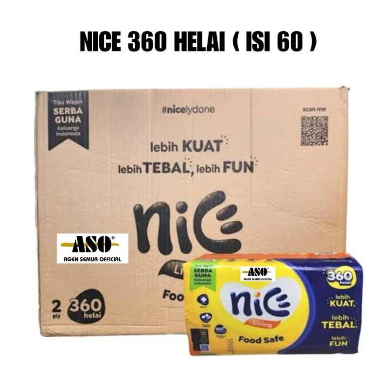Tisu Nice 1 Dus isi 60 pack