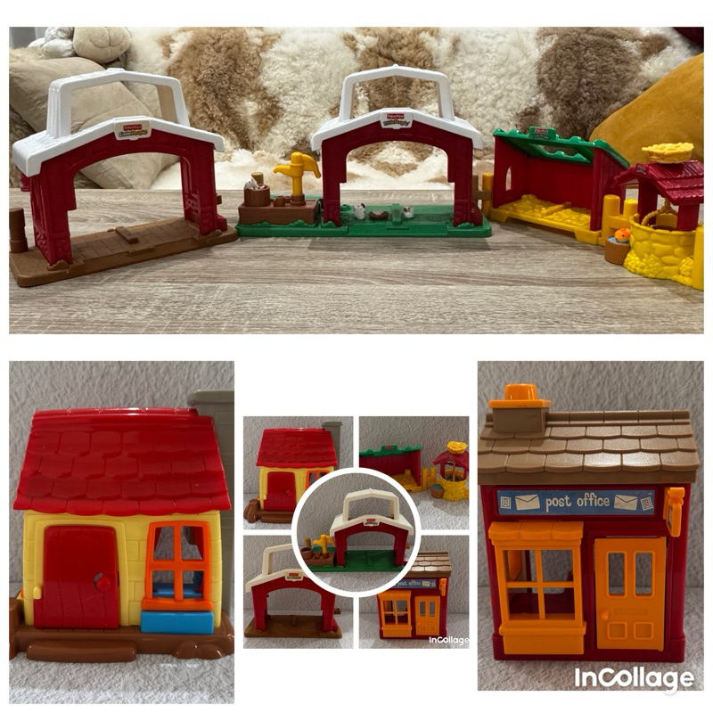Diorama - rumah peternakan - Elc -fisher price - Barbie - Preloved