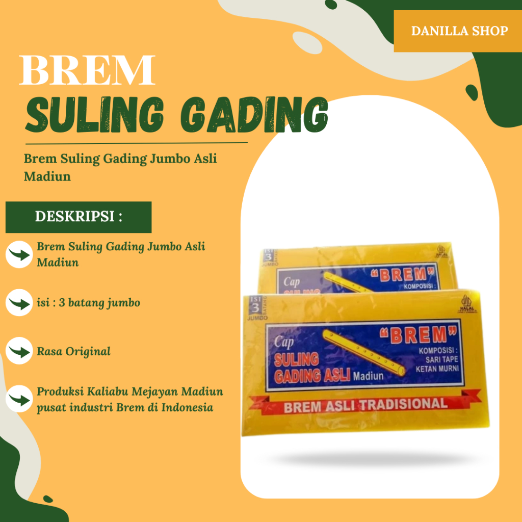 

Brem Suling Gading Jumbo Asli Madiun Premium