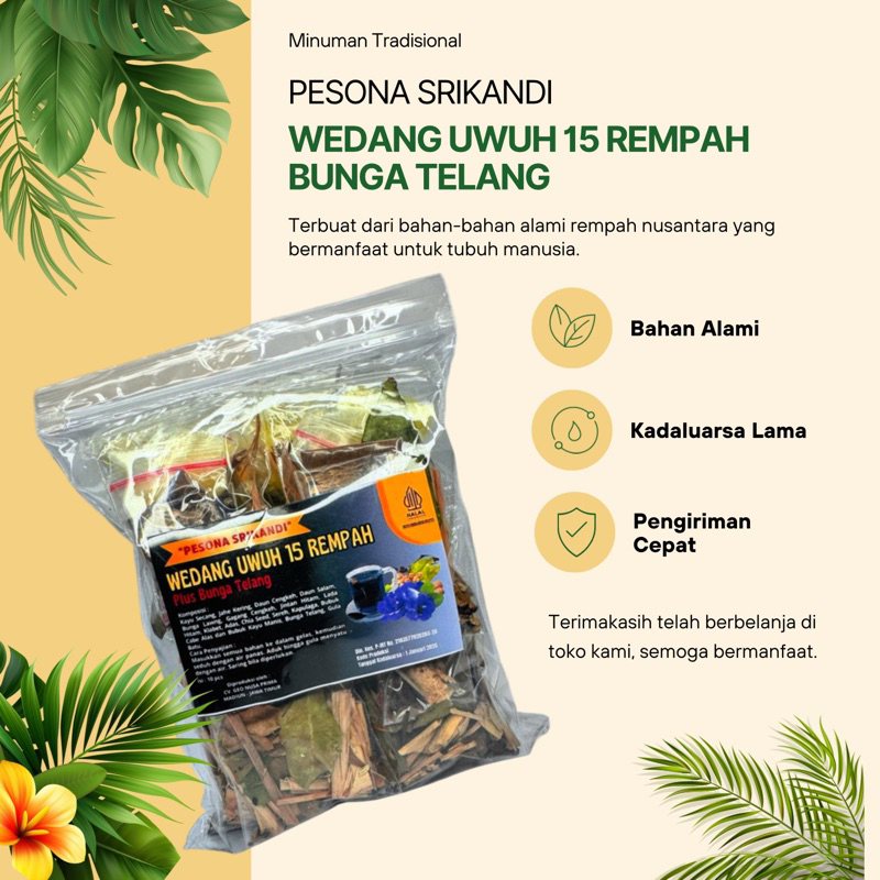 

Grosir Wedang Uwuh 15 Rempah Bunga Telang