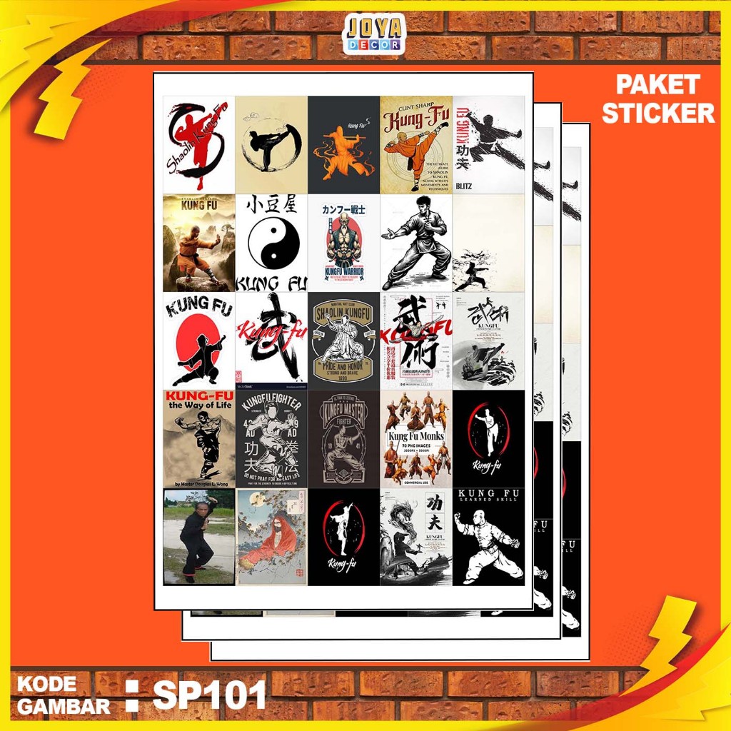 

GAMBAR STICKER KUNGFU / STIKER KUNGFU / PAKET STIKER KUNGFU PER 25 PCS / KODESP101