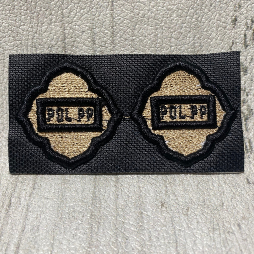 Atribut SATPOL PP Bet Monogram Bordir Timbul POL PP