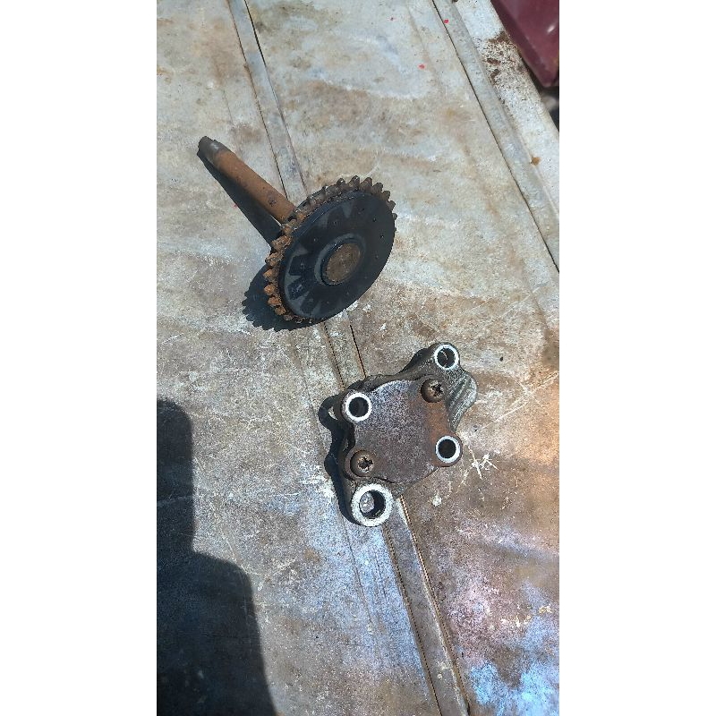 pompa oli/oil pomp honda S90z Original 2nd set gear karet+as